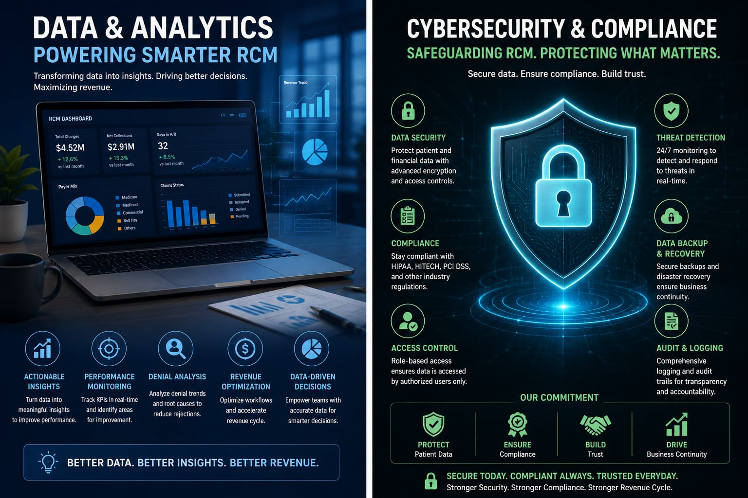 Combined IT and RCM data analytics visual